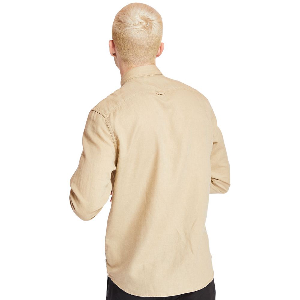 Camisa Timberland Hombre Slim Fit Mill River Cargo Kaki - Chile ZEP-469258